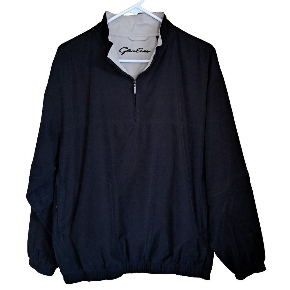 Glen Echo Golf Pullover 1/4 Zip Windbreaker Jacket Zip Off‎ Sleeves Pre-owned